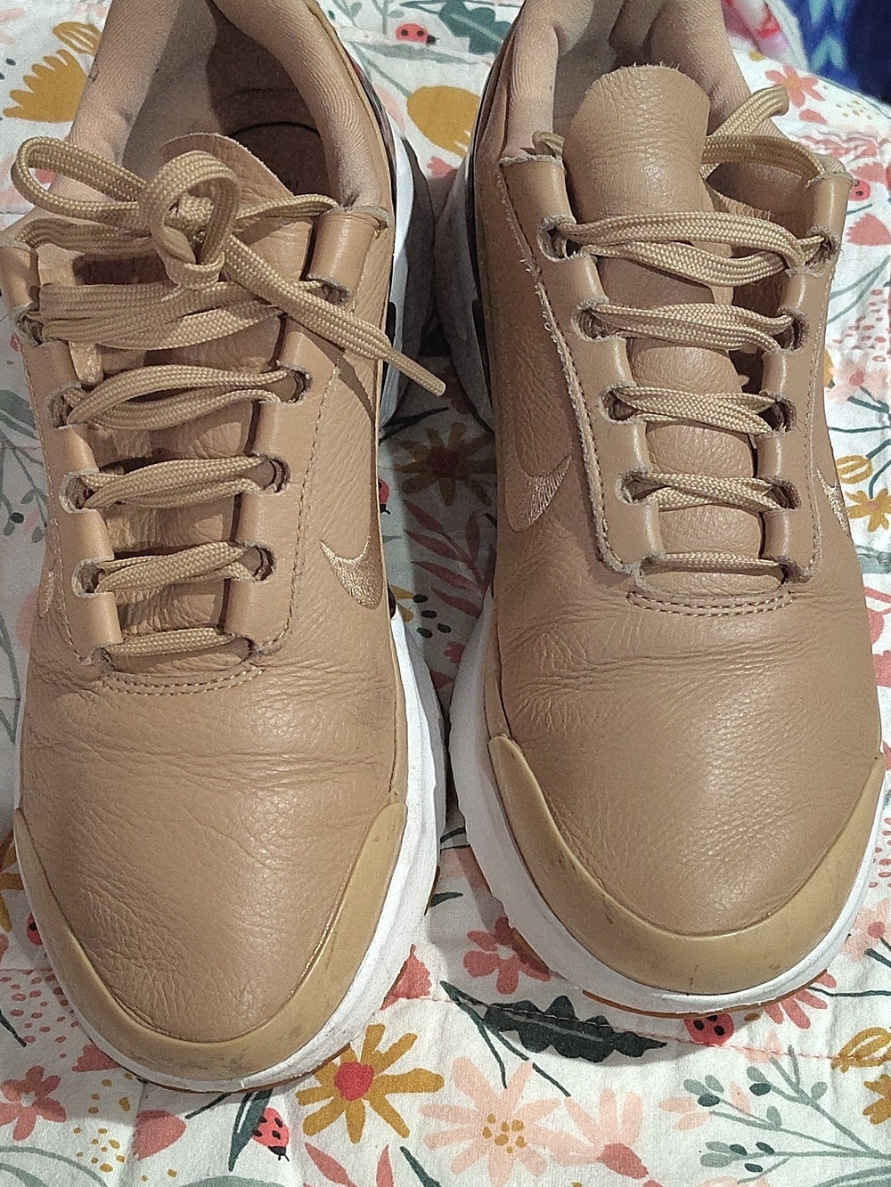 Nike Women's Tan Leather Sneakers